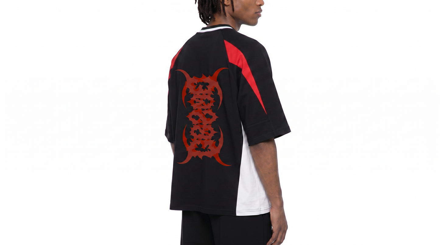 Dark Aesthetic Oversized V-Neck Shirt