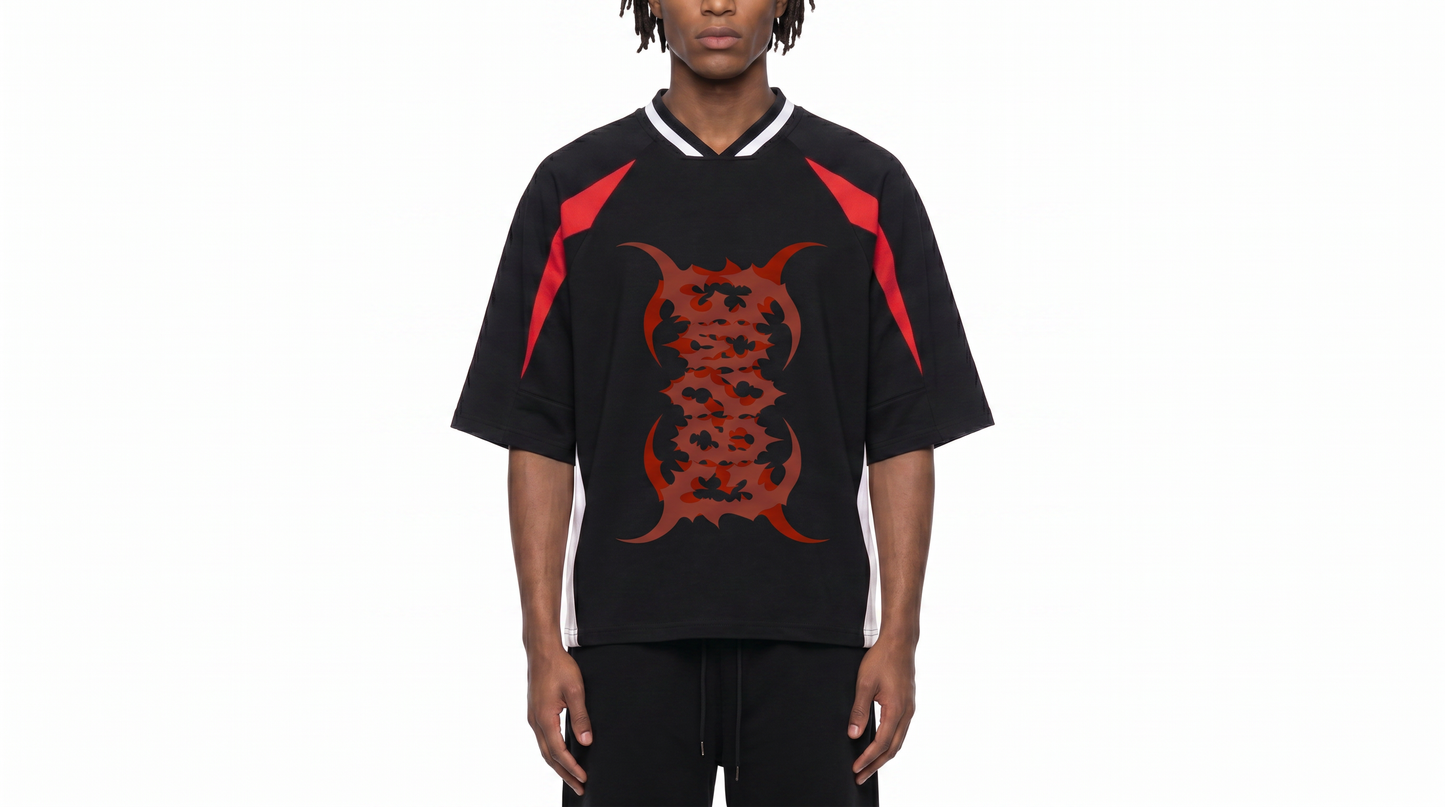 Dark Aesthetic Oversized V-Neck Shirt