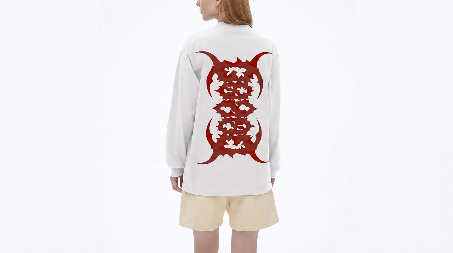 Crew Neck Drop Shoulder Long Sleeve Shirt